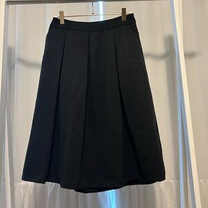 Black pleated circle skirt (b2)